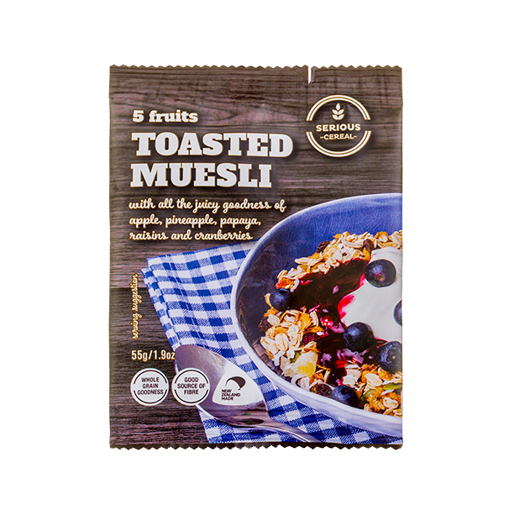 Cereal 5 FRUITS TOASTED MUESLI PCU 55g x 48 HPCTM