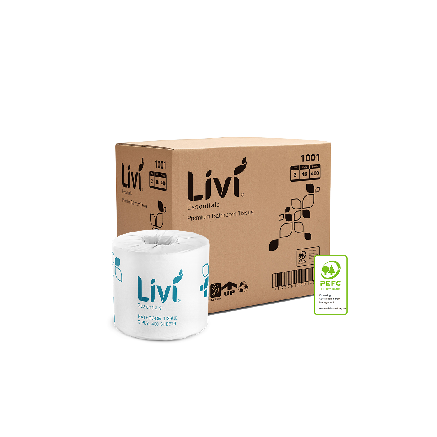 T/P (Cott) 1001 400s 2ply Wr LIVI Essentials x 48
