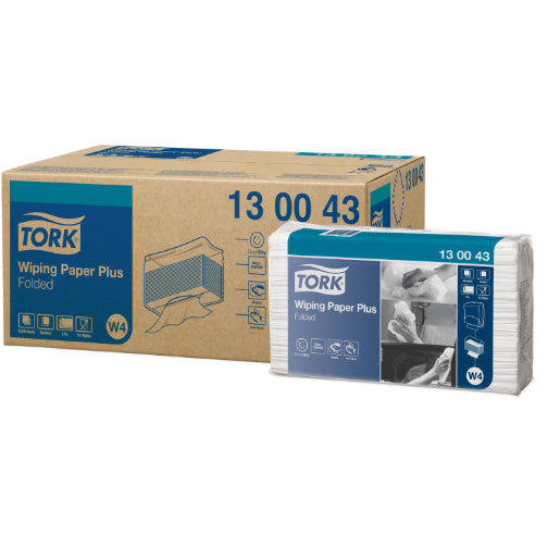 P/T - (Tork) W4 Wiping Paper Plus Folded 130043 x 5