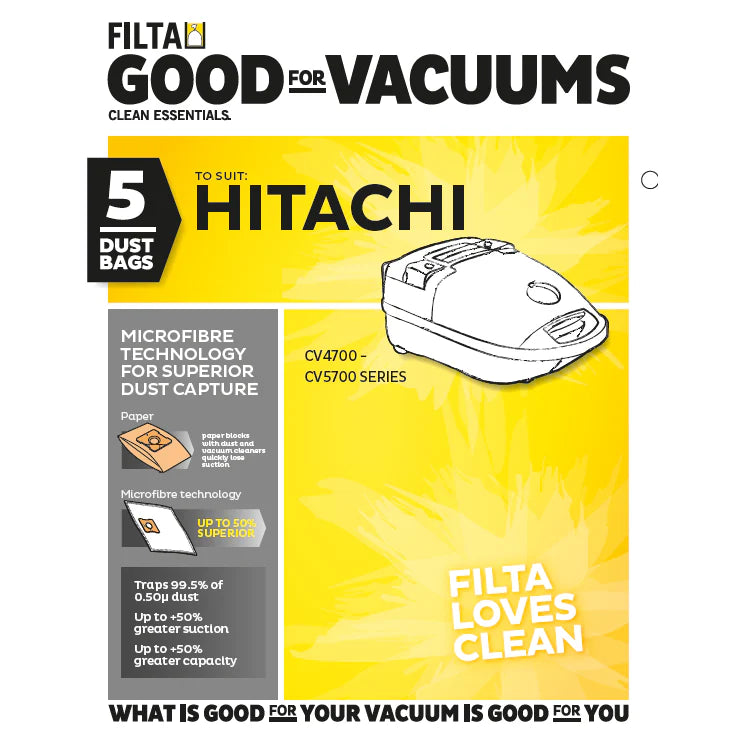 Vac Bags to fit HITACHI F017 x 5