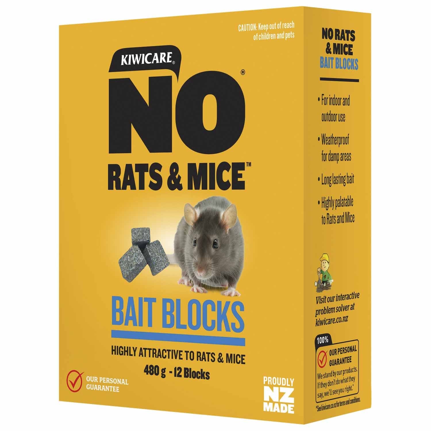 NO RATS & MICE 480gm Bait Blocks