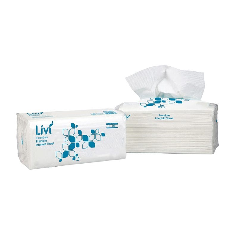 P/T - (Cott) Livi Essentials 1421 INTERFOLD 1Ply 250x 16/ctn