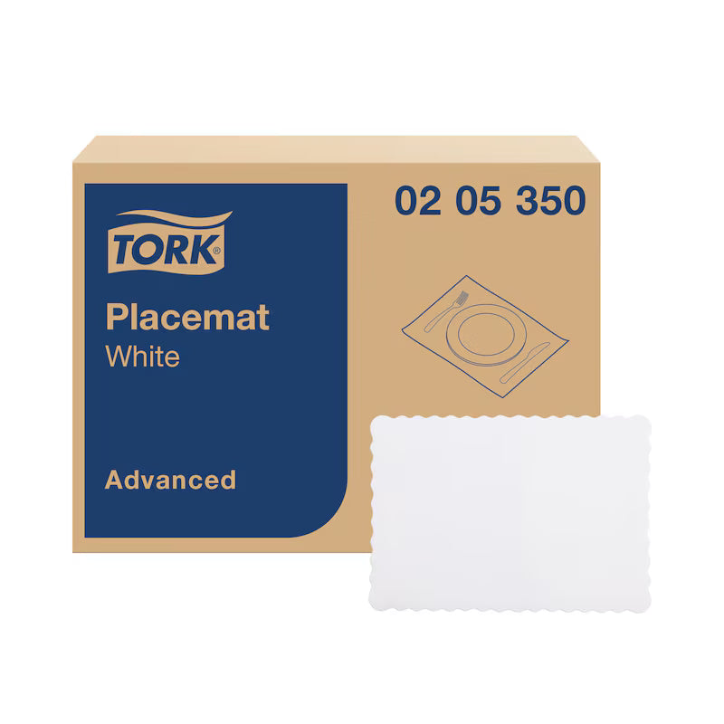 PLACEMATS (Tork) White 245x350mm 205350 2000/ctn