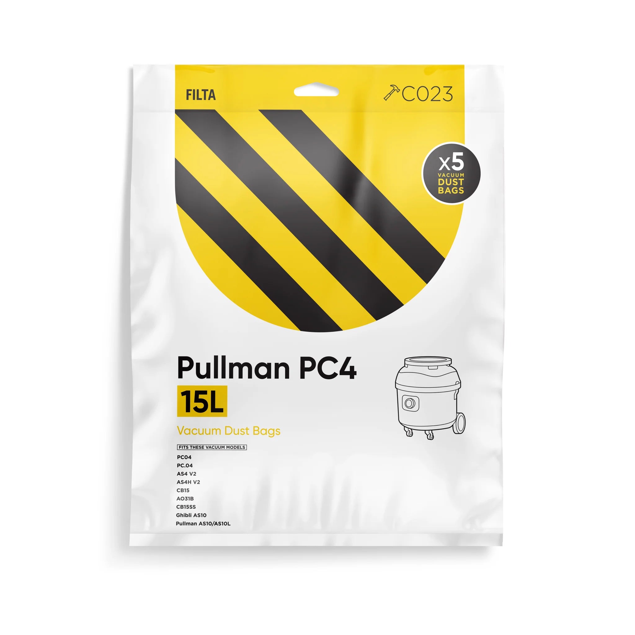Vac Bags for Pullman PC4.0 C023 x 5