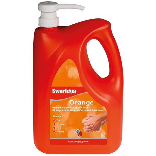 Soap Deb SWARFEGA ORANGE 4L Pump Bottle