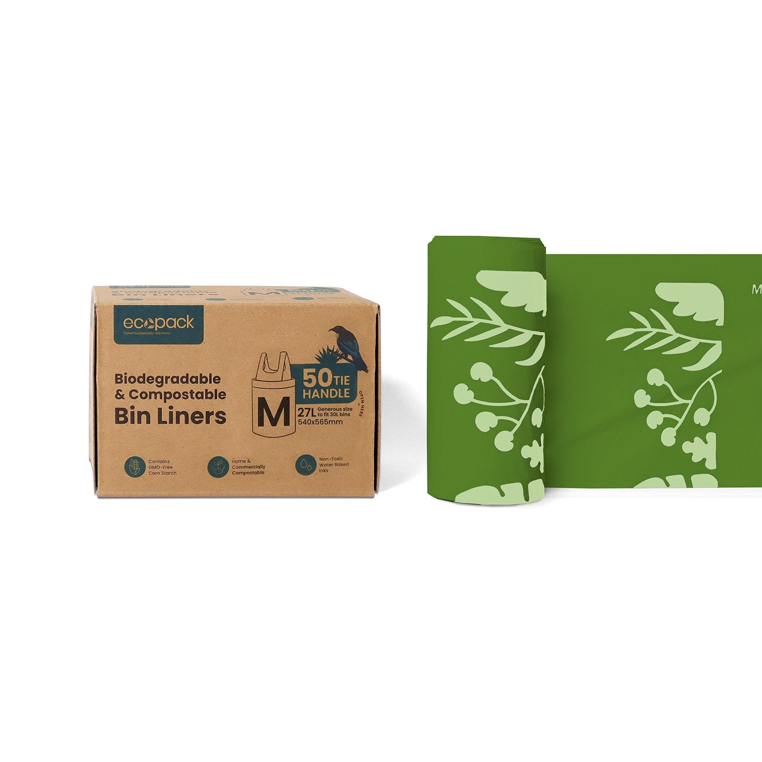 KTL Ecopack Compostable MEDIUM 27L 540x565 12/ctn