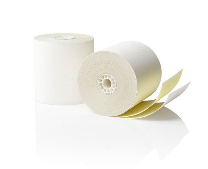 EFTPOS ROLLS Bond 76x76 2ply White/Yellow x 50