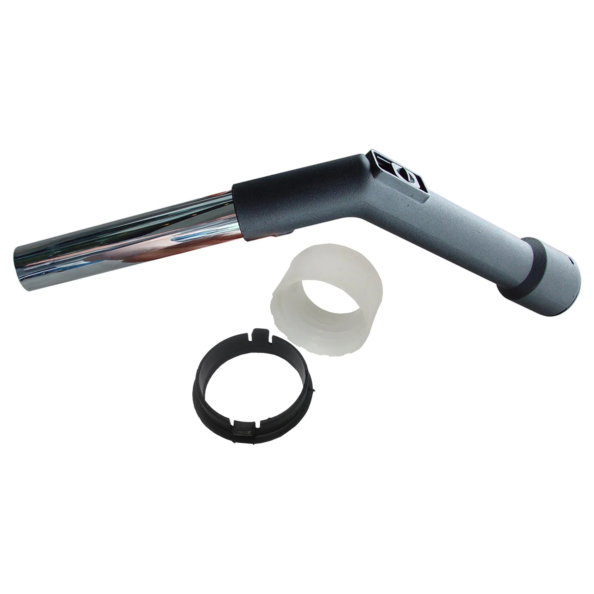 Vac BENT END 32mm CHROME & PLASTIC 80339