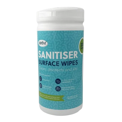 Sorb-X Sanitiser Surface Wipes SXSW200 x 200/tub