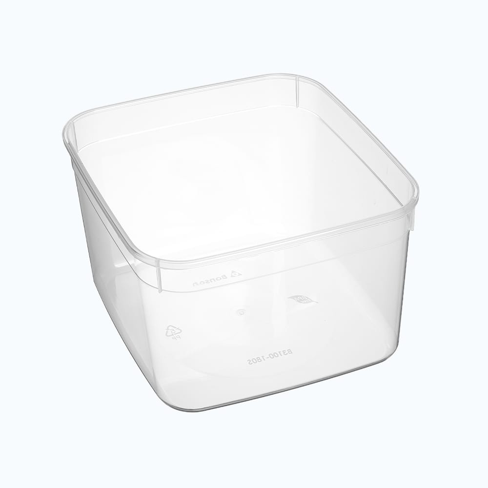 CHEF Container SQUARE 3100ml Clear (Bons) 60/CTN