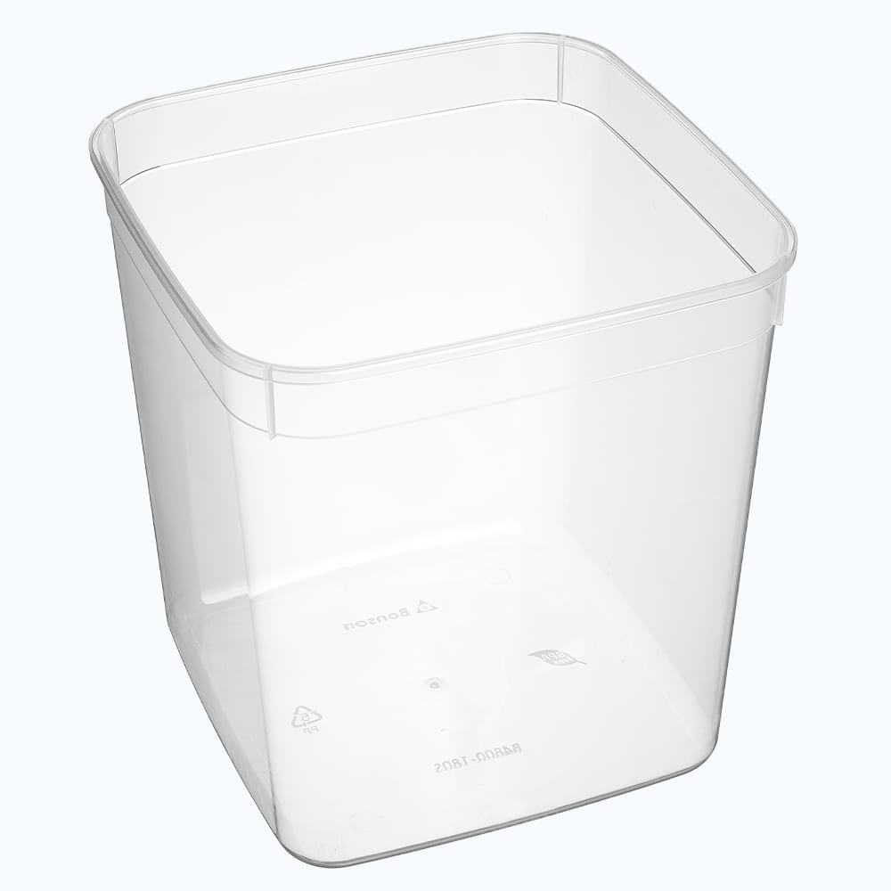CHEF Container SQUARE 4800ml Clear (Bons) 60/CTN