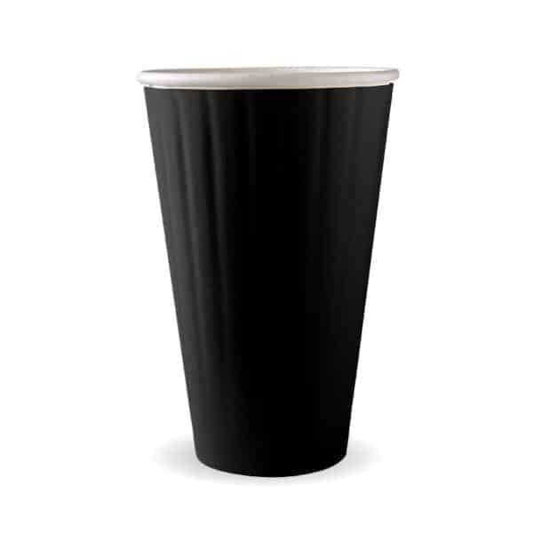 Cup 16oz Biopak BLACK 90mm BC-16DWB Coffee x 600