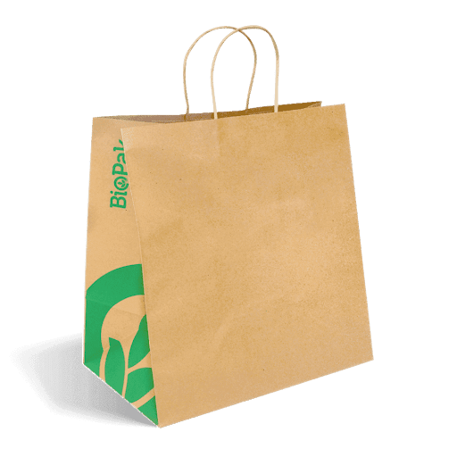 Bag LARGE Carry Bag Twist Handle BIOPAK x 250