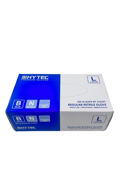 Gloves Hytec REGULAR NITRILE LG x 200pkt /10ctn