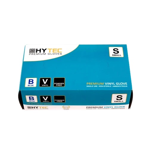 Gloves Hytec VINYL BLUE Small P/F 10pkt/ctn