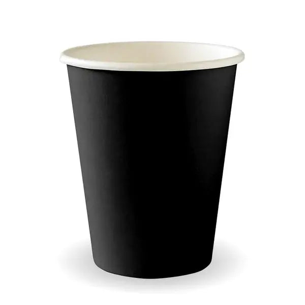 Cup 12oz Black Biopak 80mm Single Wall x 1000