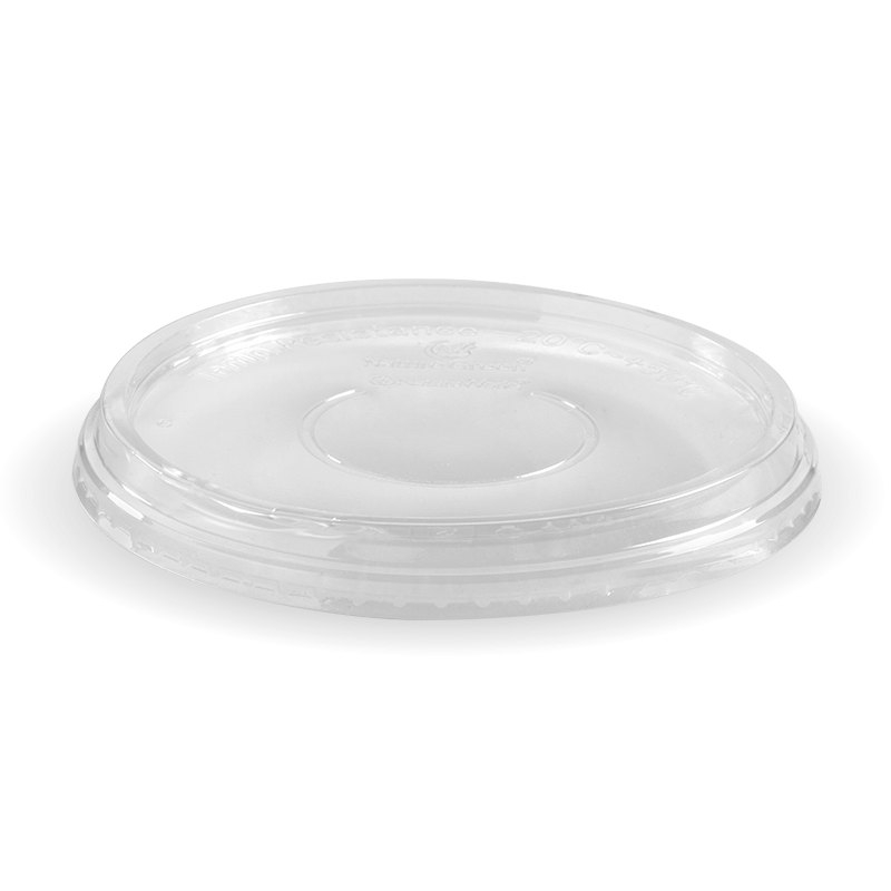 PLA WIDE Flat Lid to fit 600ml & 700ml WIDE Deli Bowl x 600