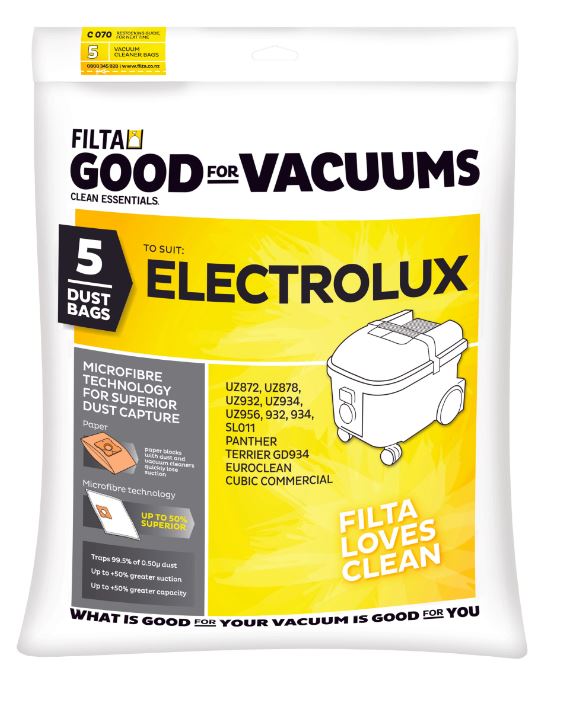 Vac Bags for Nilfisk GD934 TERRIER 11018 C008 x 5