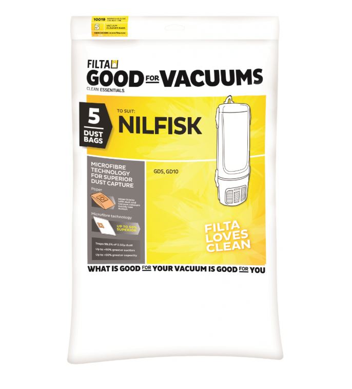 Vac Bags for GD5/GD10 Backpack Nilfisk C069 20029 x 5