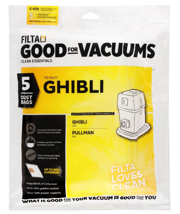 Vac Bags for PULLMAN/GHIBLI AS5 C072 60085 x 5