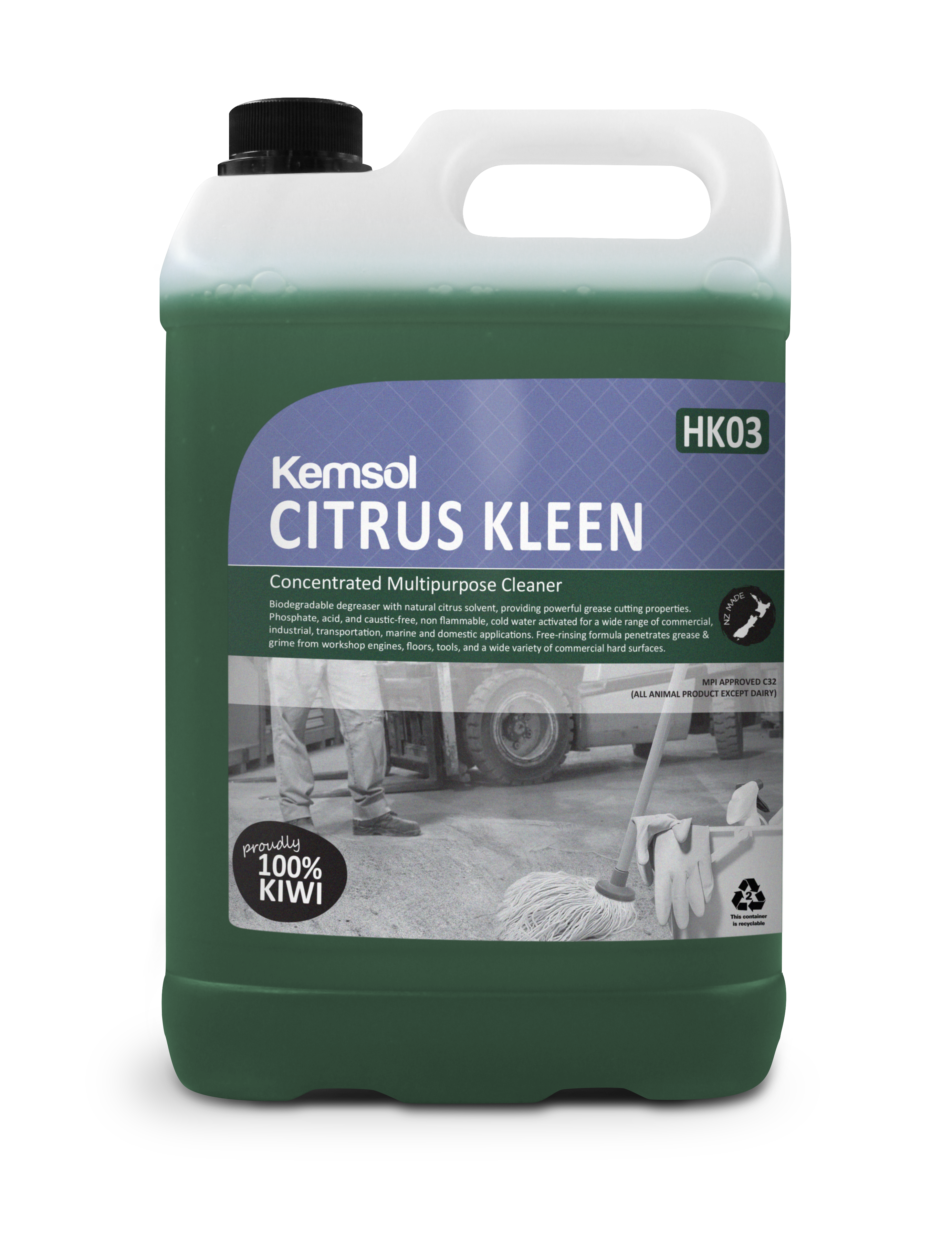 CITRUS KLEEN Biodegradable Cleaner/Sanitiser 5L