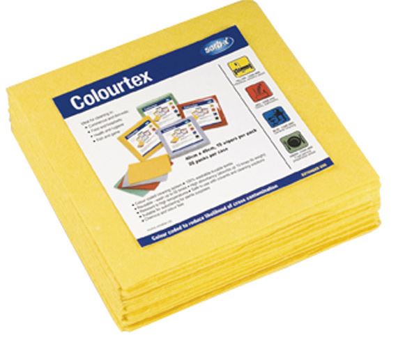 Cloths COLOURTEX Wipe Textile YELLOW 10/pkt