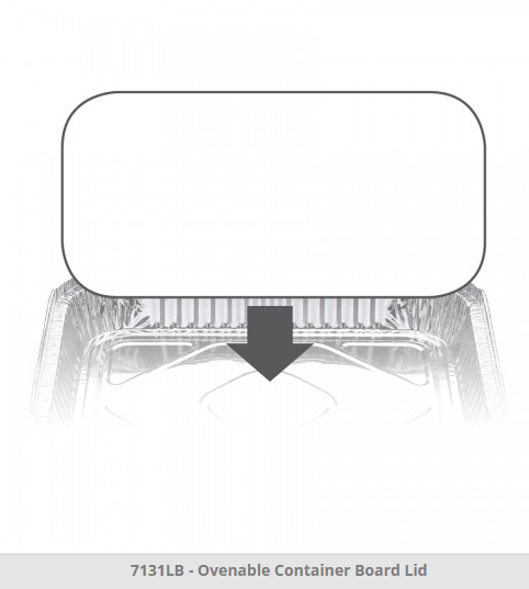 Lid for Foil Large Oblong Dish 7131LB x 200