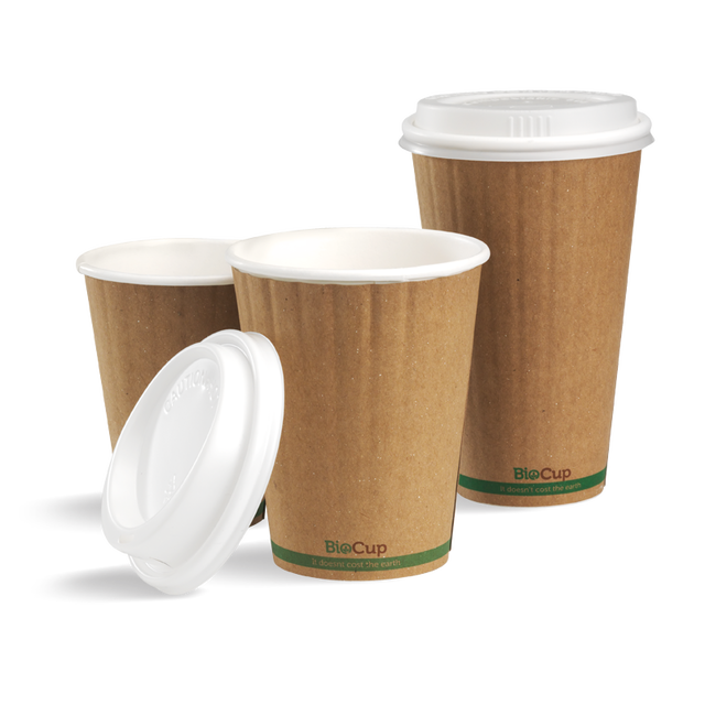 Cup 8oz KRAFT 90mm Double Wall Coffee x 1000