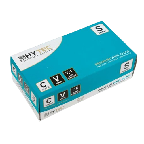 Gloves Hytec Clear VINYL Small P/F 10pkt/ctn
