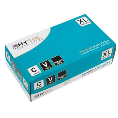 Gloves Hytec VINYL XLarge L/P 10pkt/ctn