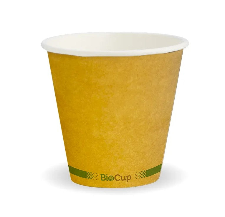 Cup 8oz KRAFT 90mm Single Wall Coffee x 1000