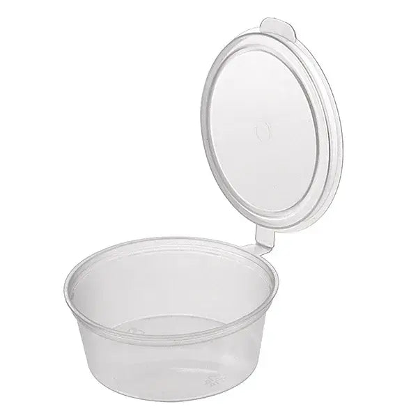 Portion Cup 35ml with Lid Attached TCC035 x 50/sleeve