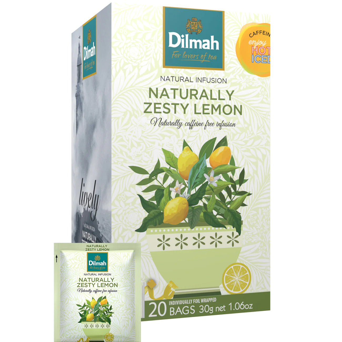 Tea Bags Dilmah Zesty Lemon Enveloped x 20