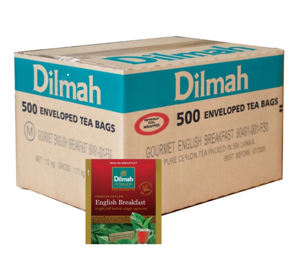 Tea Bags Dilmah English Breakfast Enveloped 80491 x 500