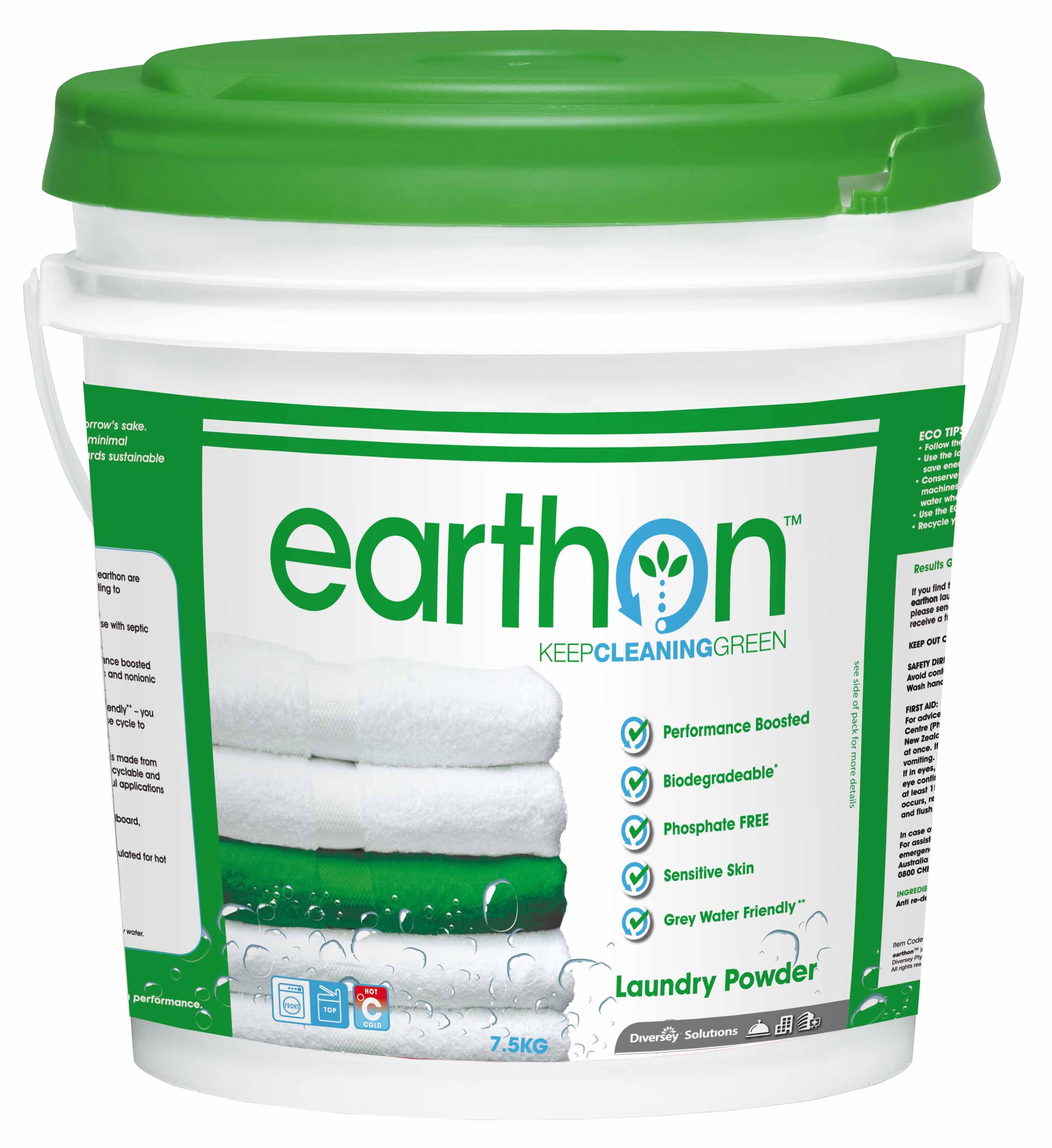 EARTHON Laundry Powder Top/Front 7.5kg Pail