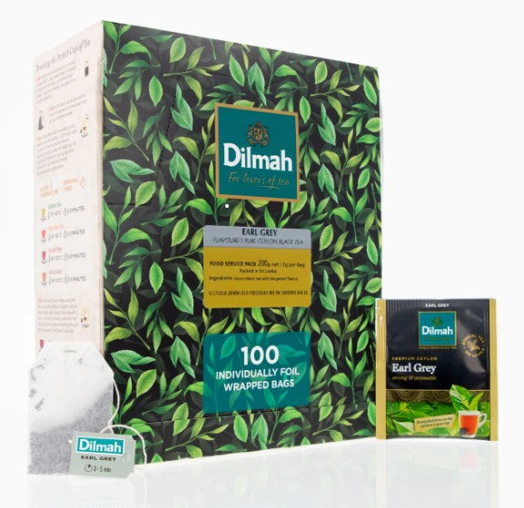 Tea Bags Dilmah Earl Grey Foil Wrapped 80208 x 100