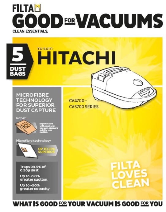 Vac Bags to fit HITACHI F017 x 5