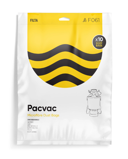Vac Bags Microfibre for PACVAC PRO F061 x 10