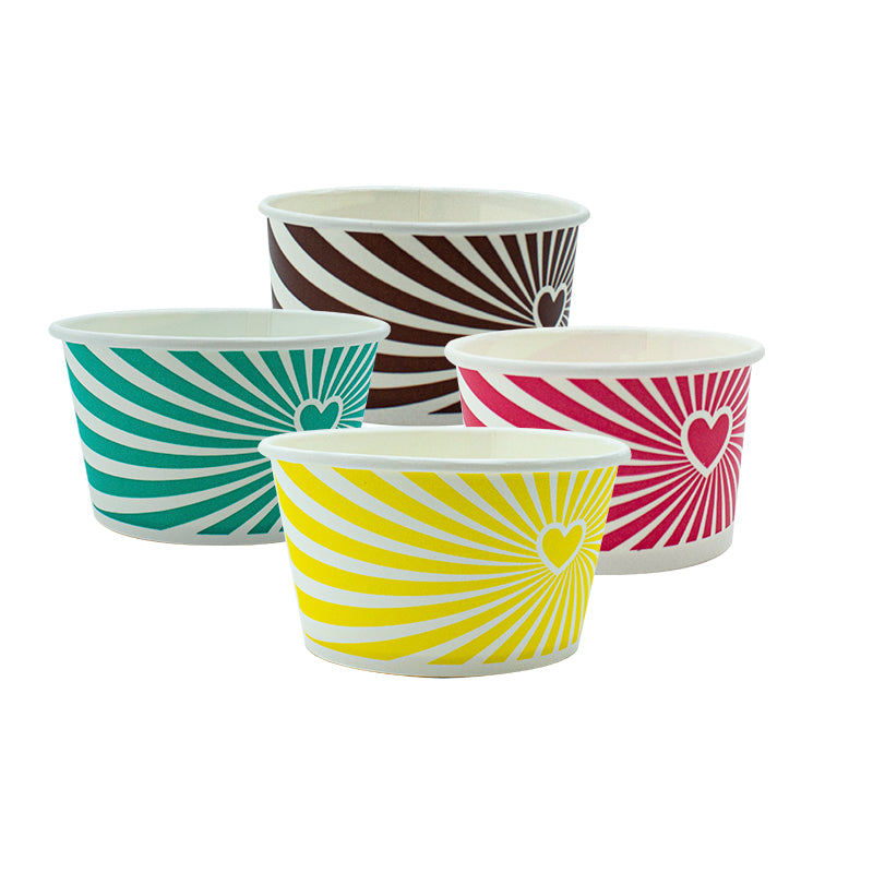 Container CANDY STRIPE 3oz Ice Cream Tub x 1000/ctn