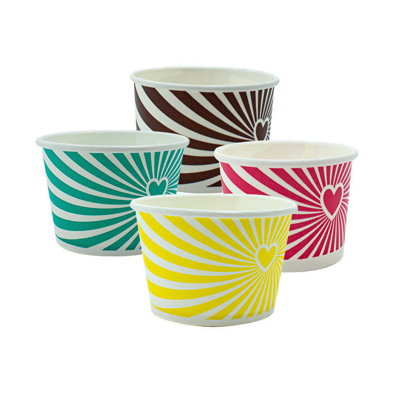 Container CANDY STRIPE 8oz Ice Cream Tub x 1000/ctn
