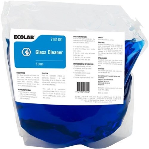 GLASS CLEANER ECOLAB SACHET 7101871 2L each