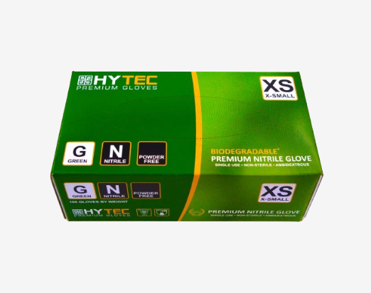 Gloves Hytec NITRILE GREEN Large P/F 10pkt/ctn