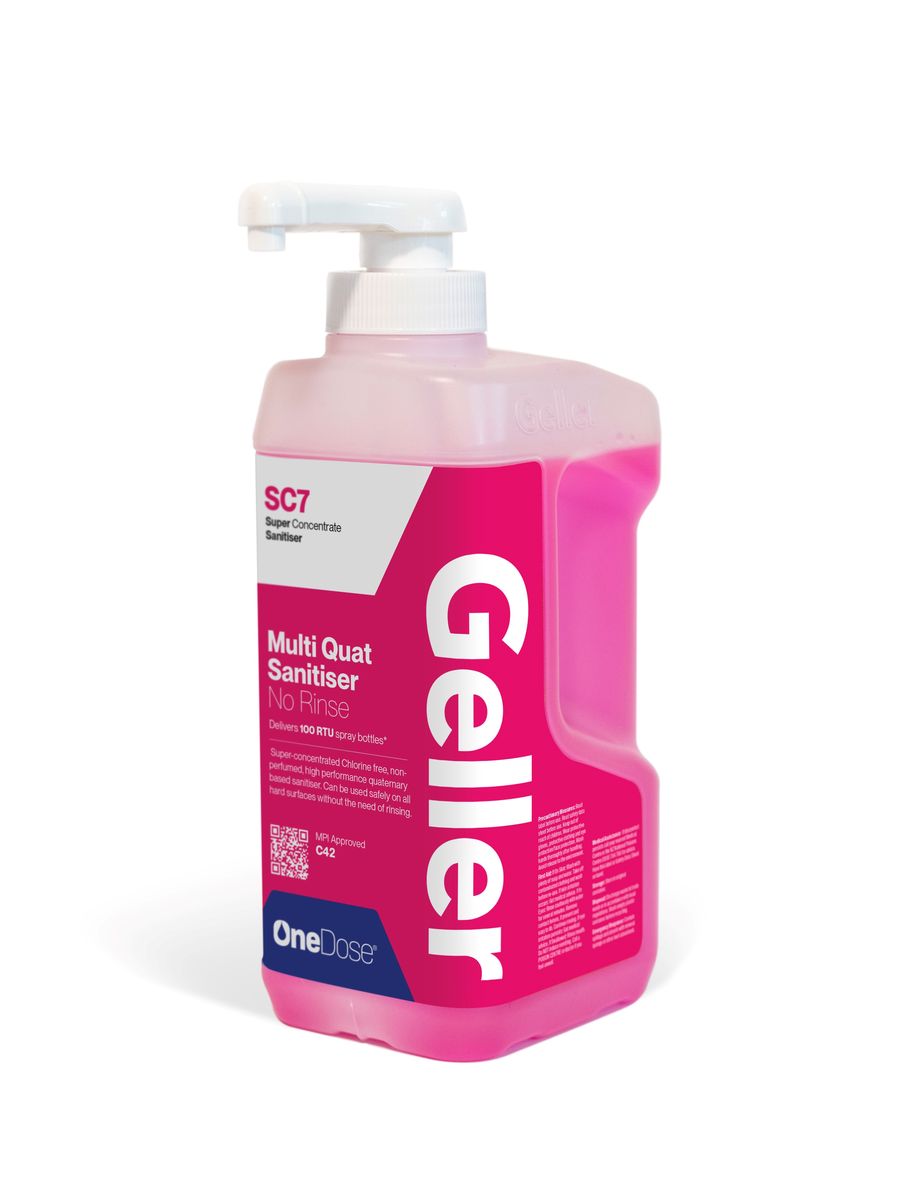 Geller OneDose SC7 Multi Quat No Rinse Sanitiser 1L