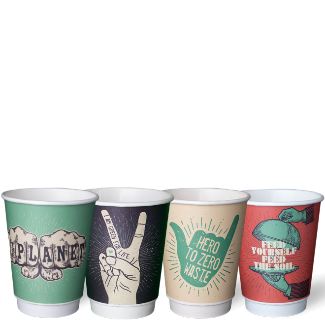 Cup 16oz GRASP 90mm Double Wall Coffee x 500