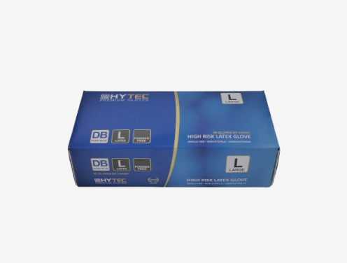 Gloves HYTEC Latex HI RISK Large x 50/pkt