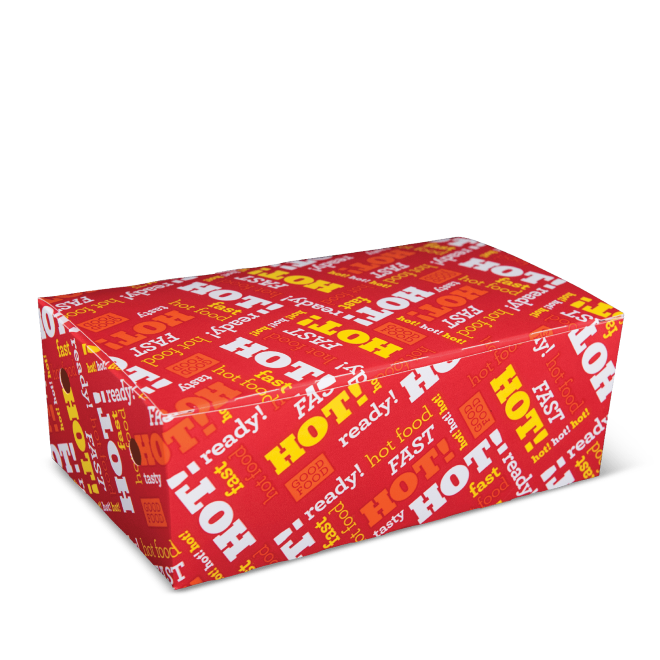 Hot Food Large Red Snack Box (det) x 400