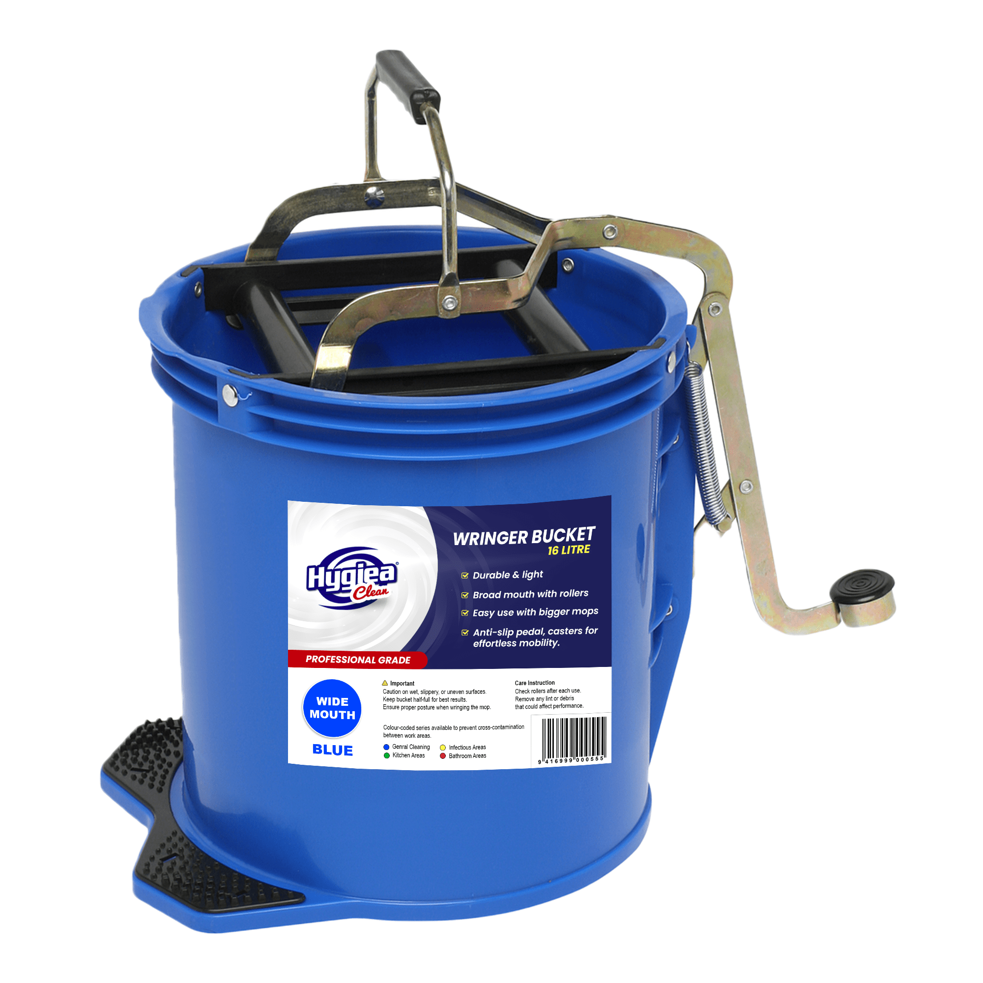 16L HYGIEA Wringer Bucket Blue