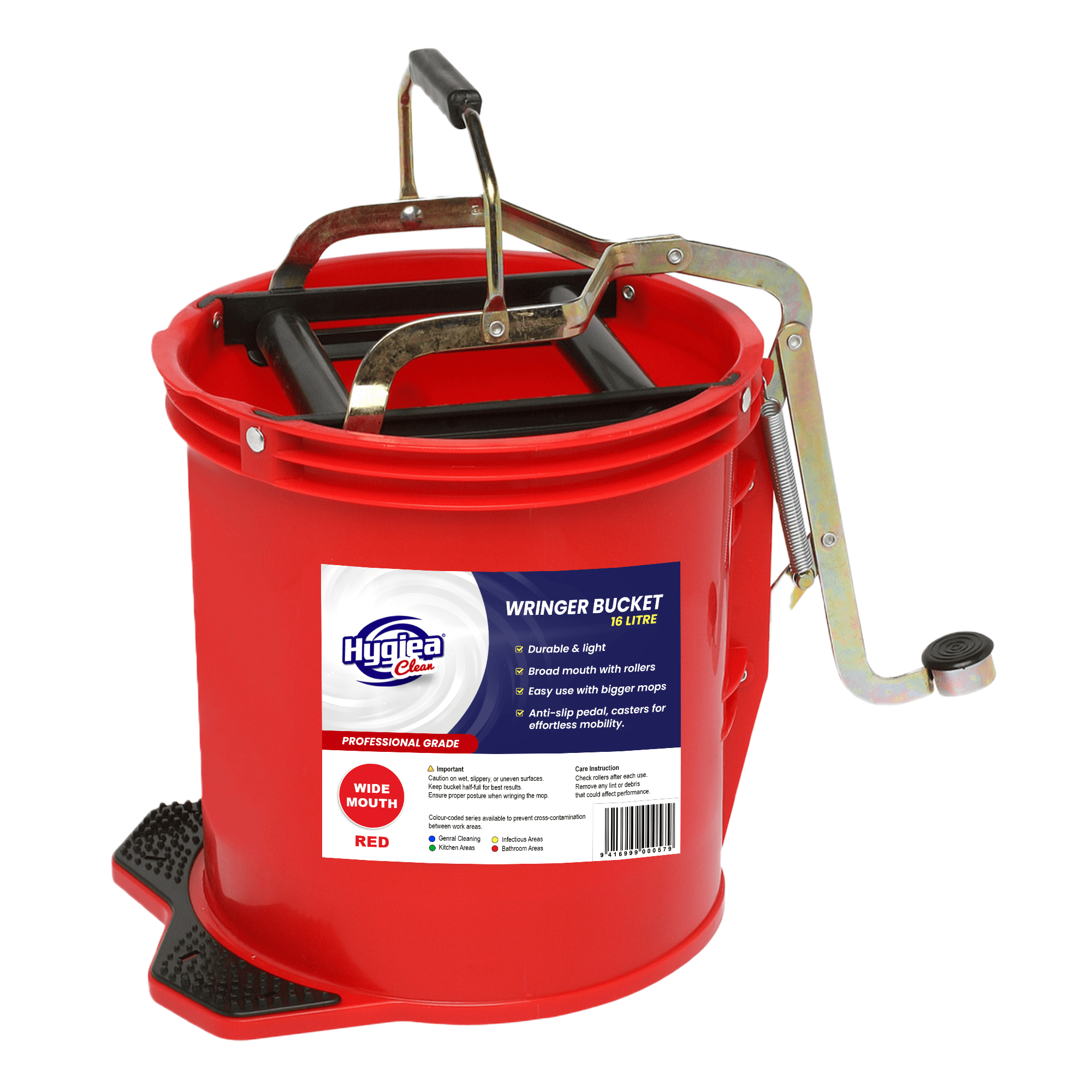 16L HYGIEA Wringer Bucket Red