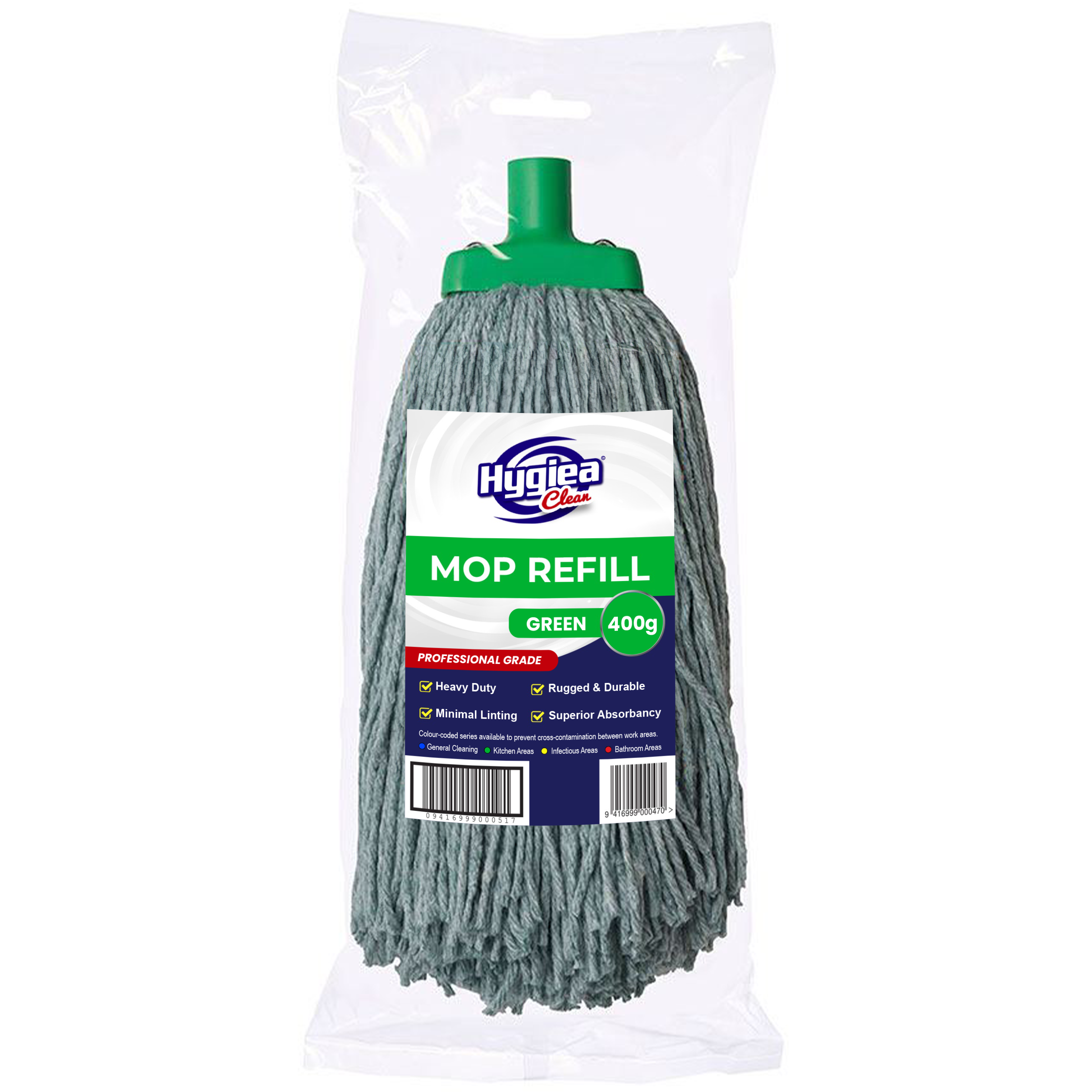 Mop Head HYGIEA 400g Cotton GREEN