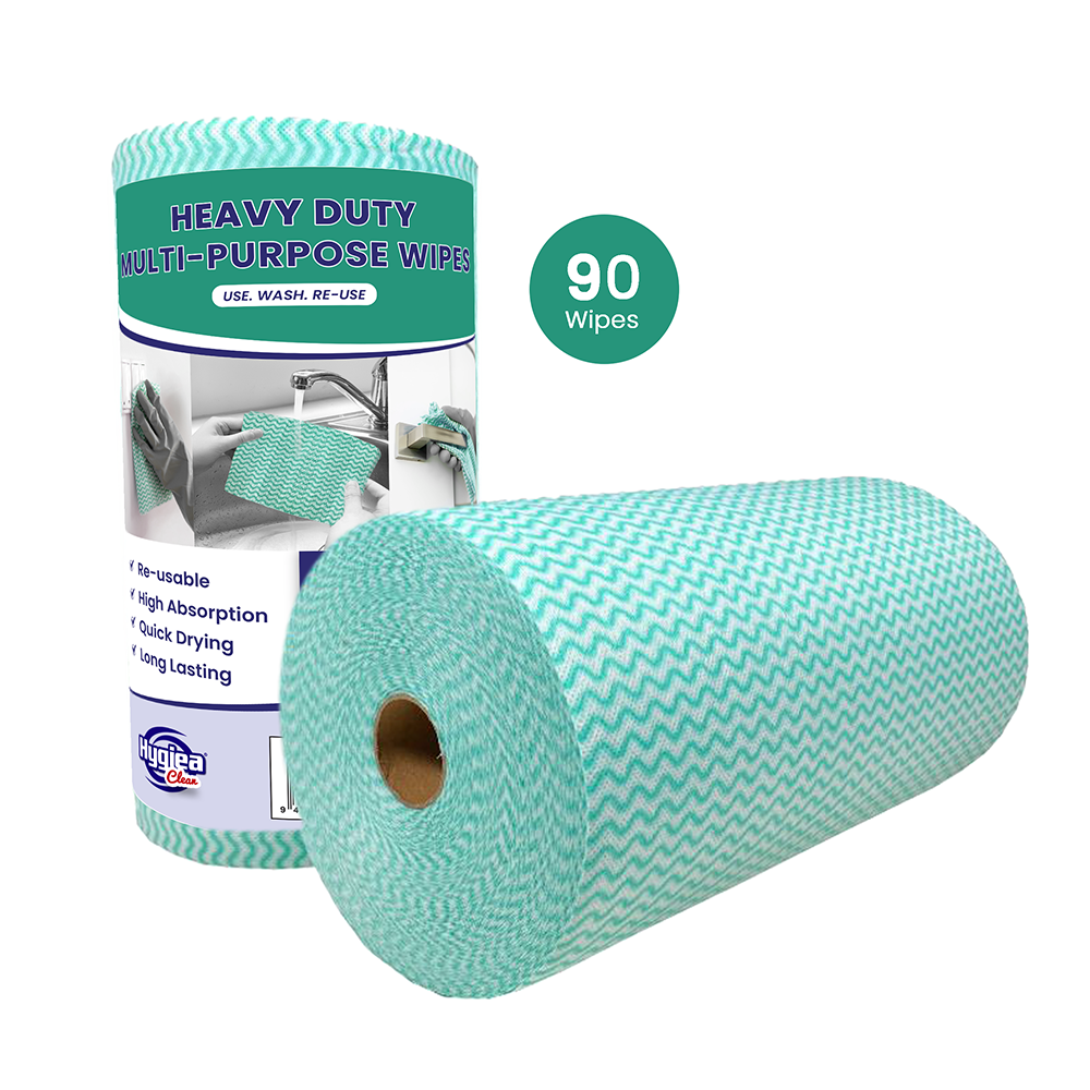 Cloths Hygiea Green WIPES H/duty 45m/Roll